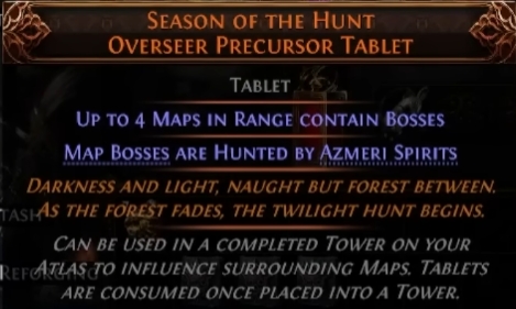 season of the hunt overseer precursor tablet